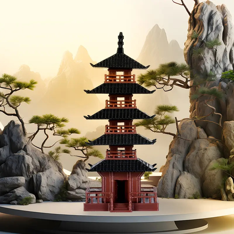정원 수족관 분재 장식 미니 탑 동상 중국 고대 건물  - Bonsai Garden Ideas 리뷰 및 가격